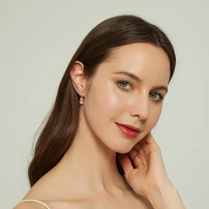 CZ Leverback Earrings in Sterling Silver BERRICLE Earrings