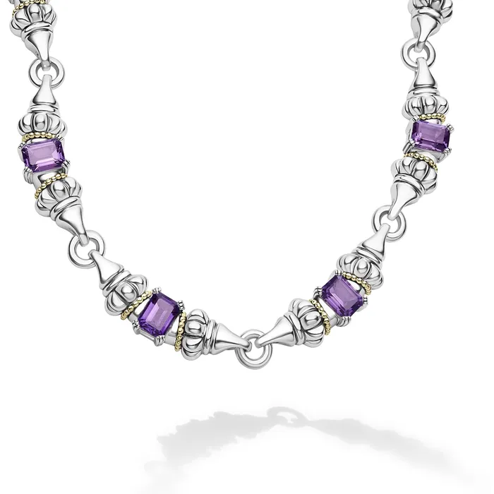 LAGOS Glacier Amethyst Caviar Beaded Necklace Necklaces
