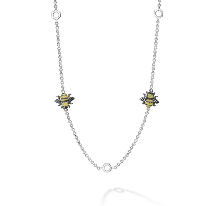 Lagos Necklaces Rare Wonders Five Station Honeybee Necklace