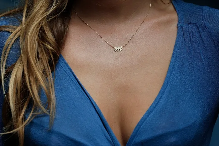 Mother Initial Necklace Gold Initial Necklaces capucinne Necklaces