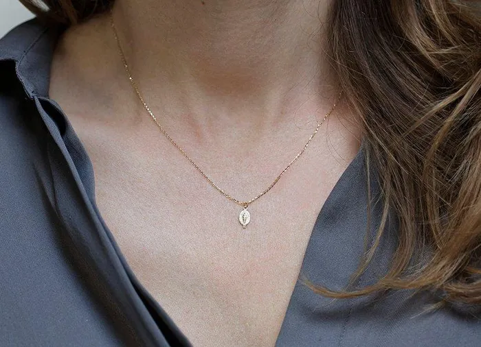 Necklaces dreamofopal Miraculous Medal Diamond Necklace