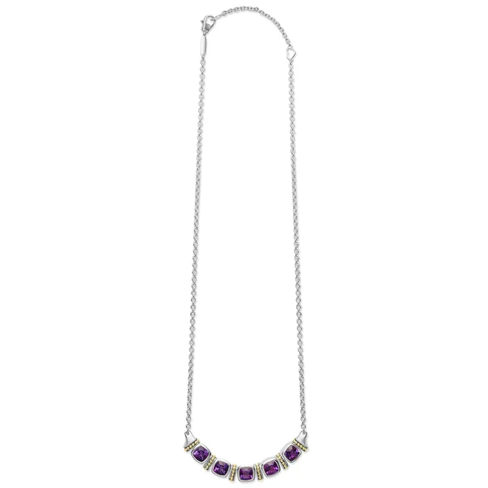 Necklaces LAGOS Rittenhouse Five Station Amethyst Necklace Necklaces LAGOS Rittenhouse Five Station Amethyst Necklace