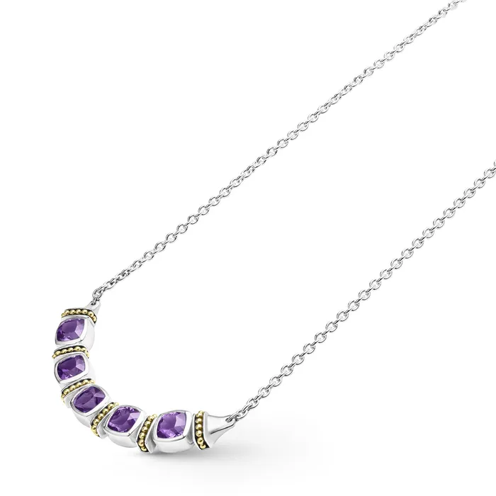 Necklaces LAGOS Rittenhouse Five Station Amethyst Necklace Necklaces LAGOS Rittenhouse Five Station Amethyst Necklace