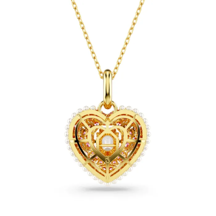Swarovski Necklaces Swarovski Hyperbola pendant Octagon cut Necklace Crystal pearls Heart Pink Goldtone plated Swarovski Necklaces Swarovski Hyperbola pendant Octagon cut Necklace Crystal pearls Heart Pink Goldtone plated